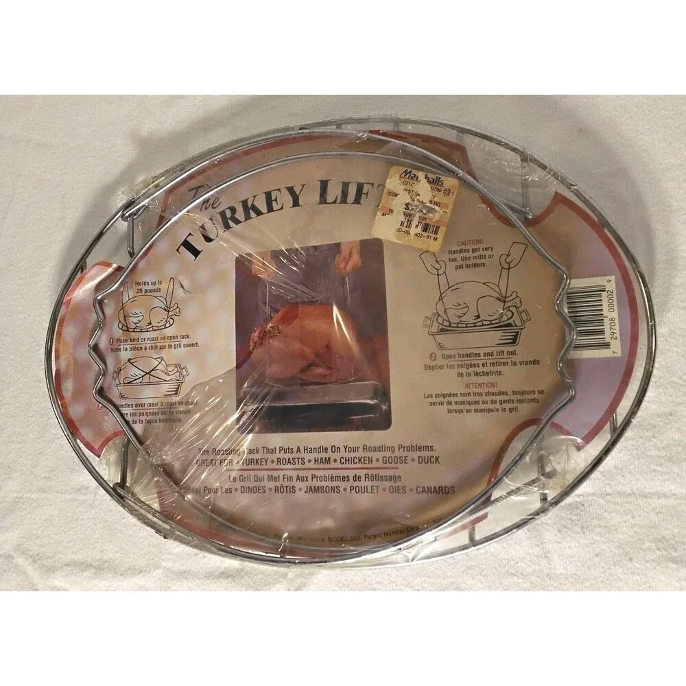 Turkey Oven Rack Vintage The Lifter Meat Lifter Rack Non-Stick New